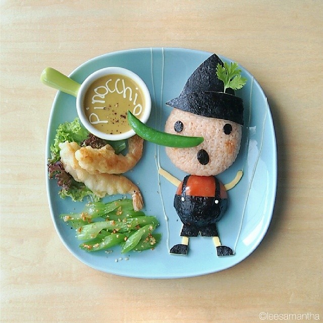Samantha Lee finished food art plate