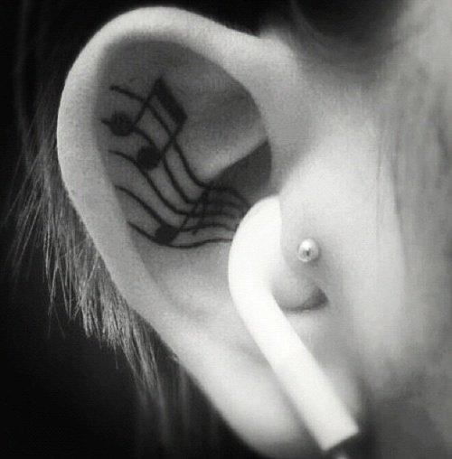 Violin or strings tattoo