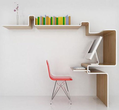 Studio apartment space-saving layout