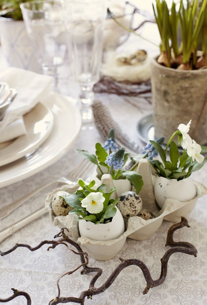 Pastel Easter décor arrangement