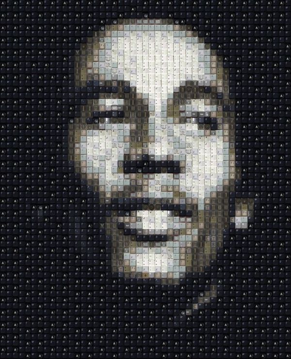WBK mosaic portrait from device buttons