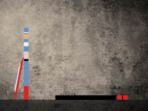 Geometric ultra-minimal superhero poster by Eyal Rosenthal