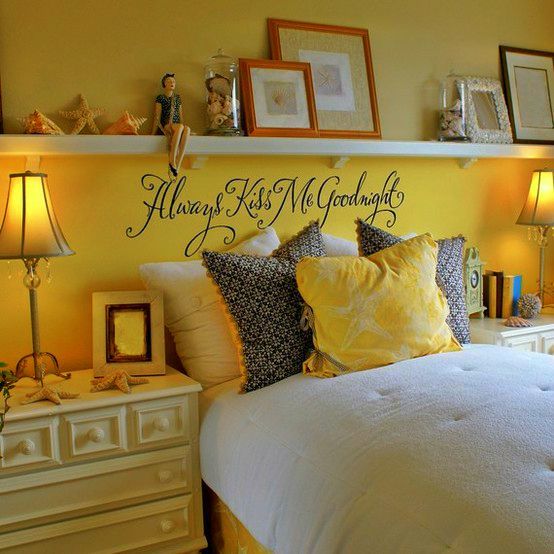 DIY headboard idea for a bedroom