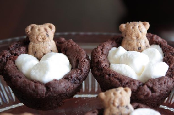 Bears in a bubble bath dessert