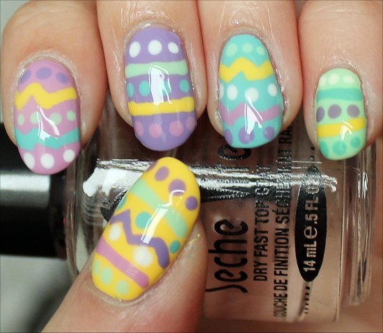 Coordinated Easter nail set