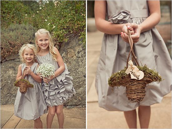 Flower girl and petals